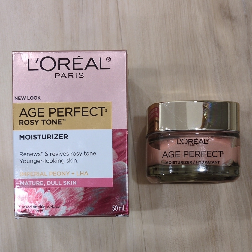 🖤 L'Oreal Age Perfect Rosy Tone Moisturizer - Pink and Gold